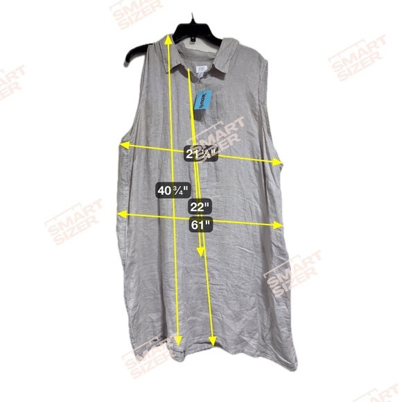 Sigrid Olsen Women's Top 3X Sleeveless Blouse Light Blueish Gray NWT - Picture 5 of 8